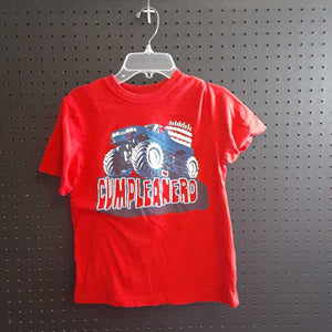 monster truck shirt w/cake on back "cumpleanero-birthday boy"t-shirt