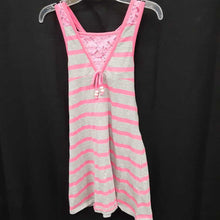 Load image into Gallery viewer, sleeveless striped dress w/lace
