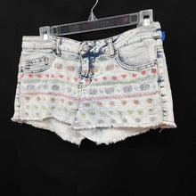 Load image into Gallery viewer, neon pattern denim shorts
