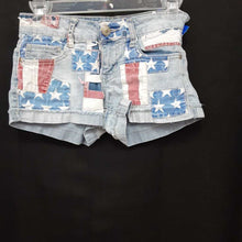 Load image into Gallery viewer, Lei USA stars &amp; stripes denim shorts
