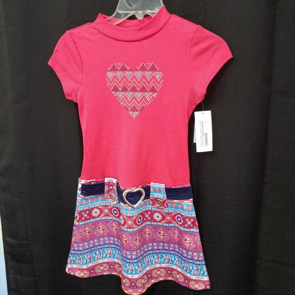 Patterned heart dress