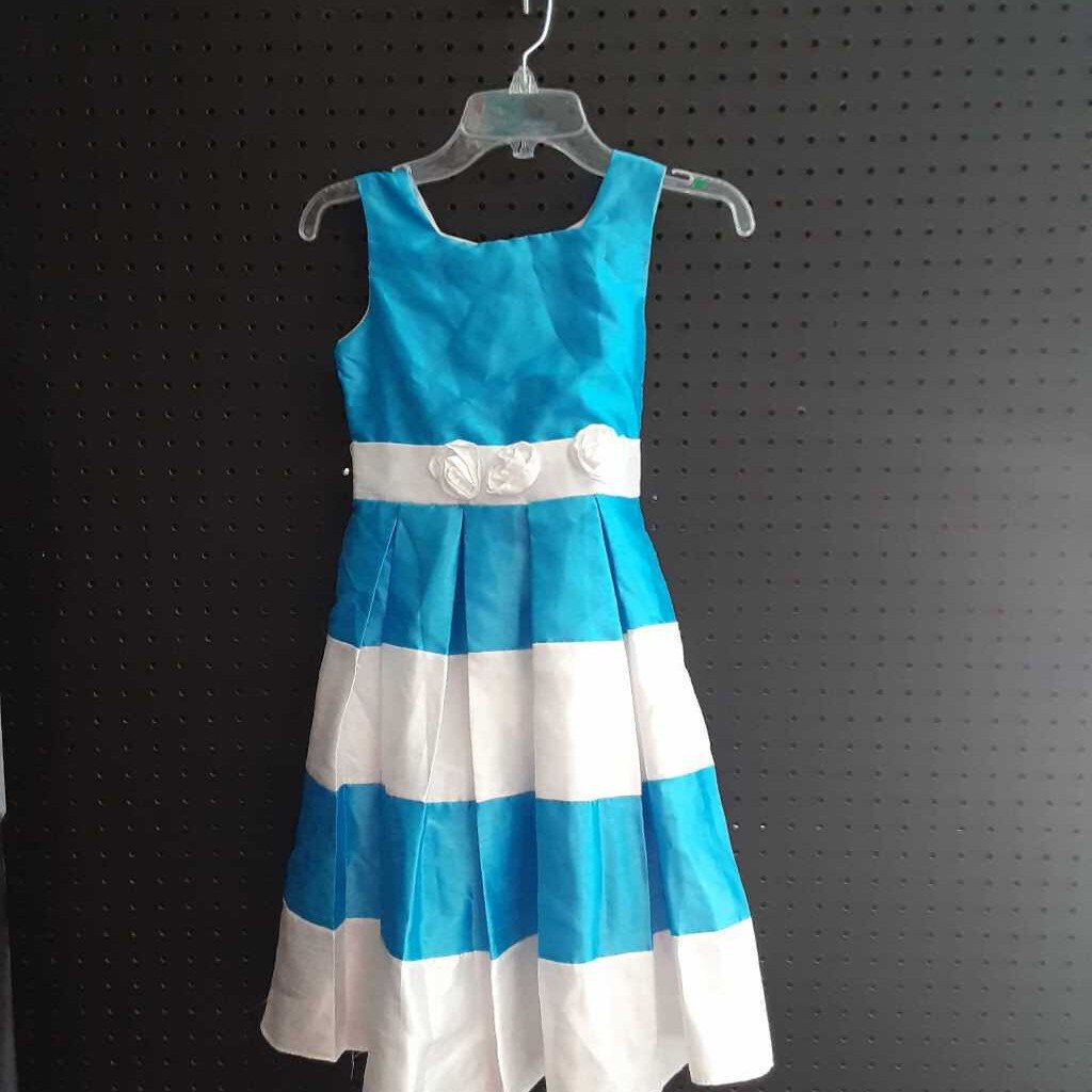 Striped dress w/roses