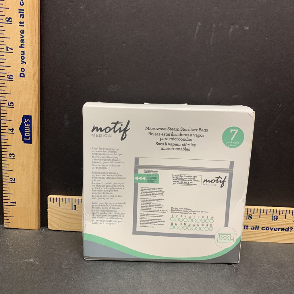 Microwave Steam Sterilizer Bags 7pk [new]