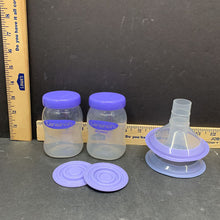Load image into Gallery viewer, Breast Pump Flanges w/ 2 5oz bottles
