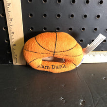 Load image into Gallery viewer, "slam dunk" plush basketball rattle
