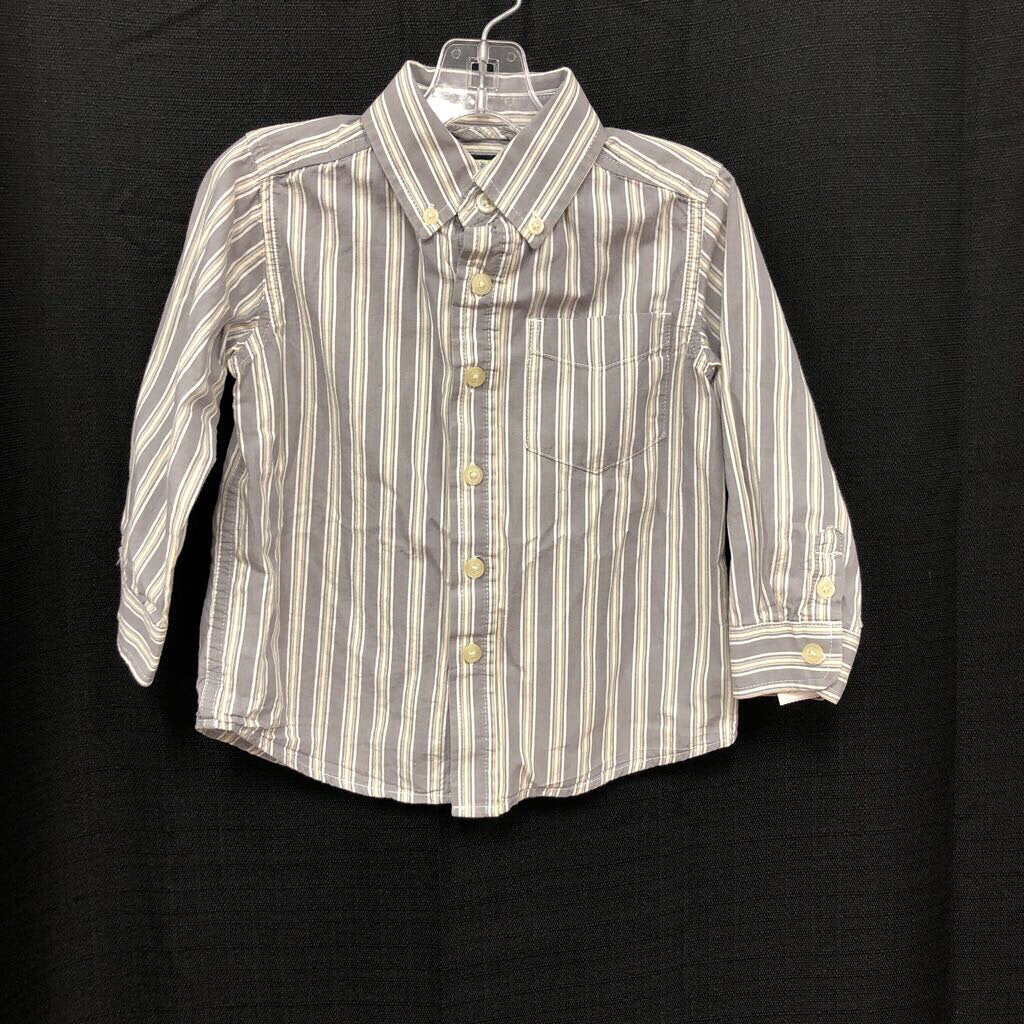 striped pocket button down shirt