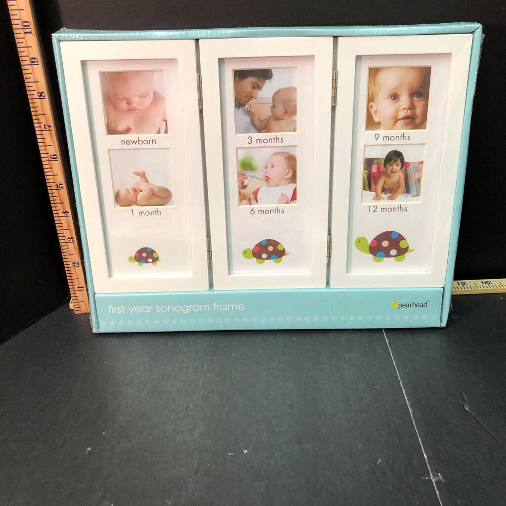 First years baby milestone folding picture frame nursery