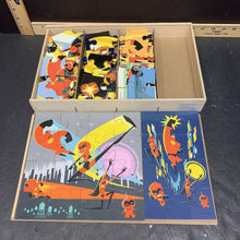 Load image into Gallery viewer, 7pk wooden puzzle w/box
