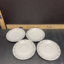 Load image into Gallery viewer, 4pk porcelain tea saucers
