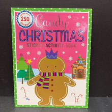 Load image into Gallery viewer, Candy Christmas Sticker Activity Book -holiday
