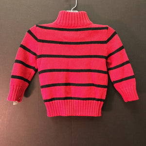 Striped zip sweater