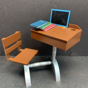 1940s school desk w/ accessories for 18" doll