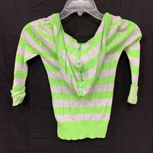 Load image into Gallery viewer, striped hooded top w/pockets
