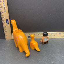 Load image into Gallery viewer, Brontosaurus Baby, Parent and Caveman (Dinosaur)
