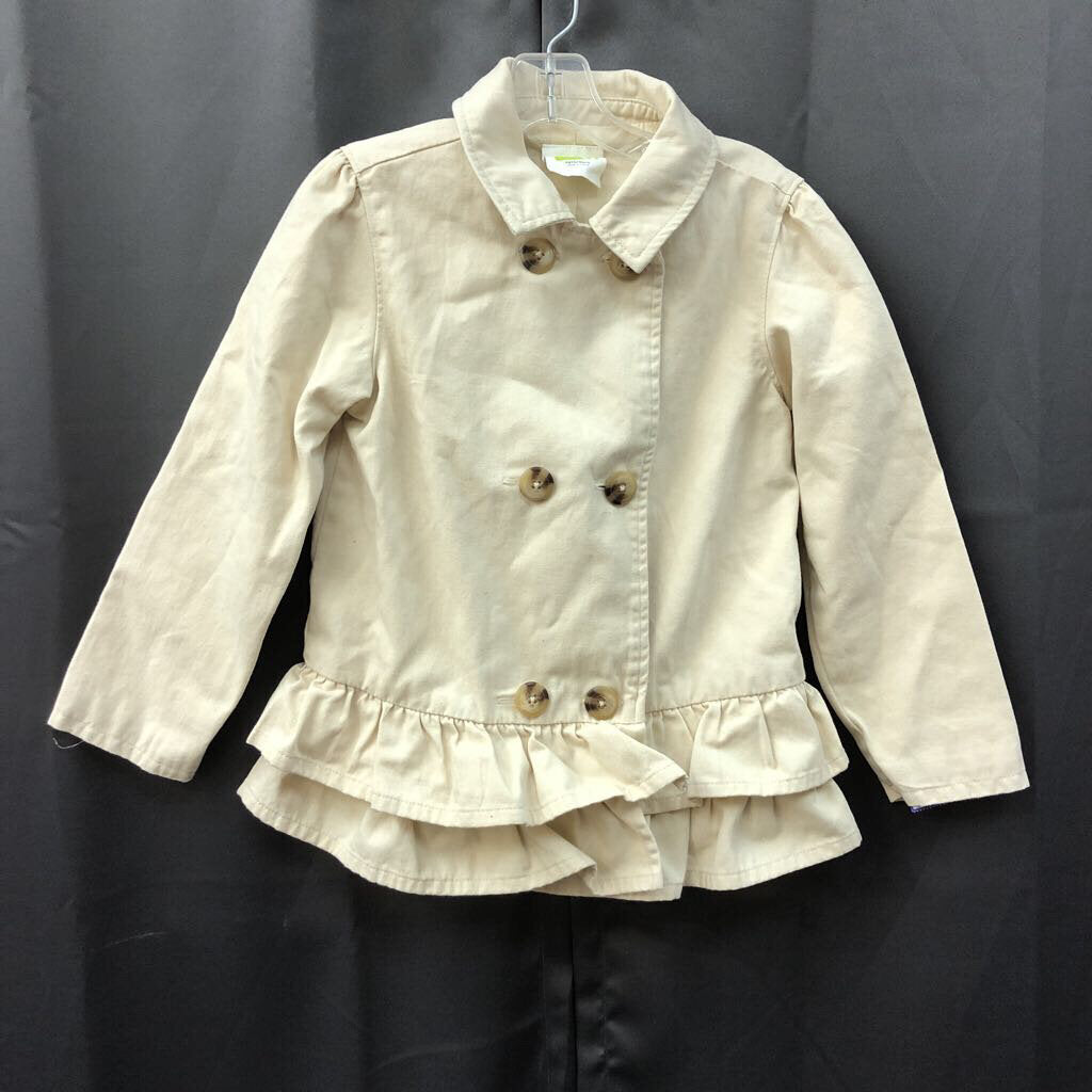button up ruffle jacket