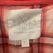 Load image into Gallery viewer, button up plaid top w/ bling pockets
