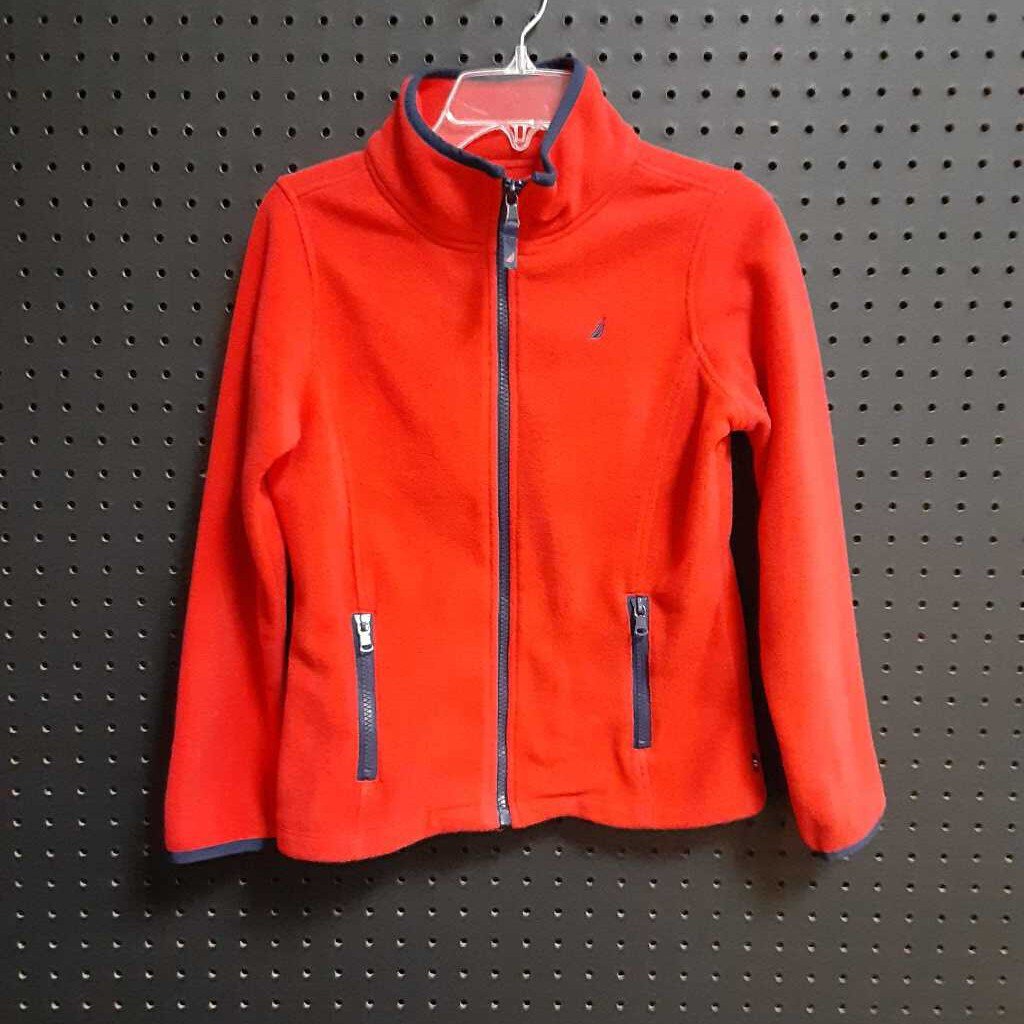 girl zip up fleece jacket w/ zipper pocket
