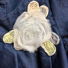Load image into Gallery viewer, tulle flower denim dress
