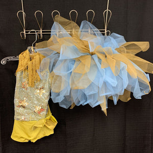 3pc sequin leotard w/ tutu costume
