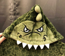 Load image into Gallery viewer, hooded alligator face onesie(Halloween Costume)
