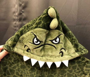 hooded alligator face onesie(Halloween Costume)