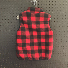 Load image into Gallery viewer, Boy Plaid zip fleece vest
