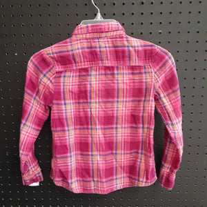 Plaid button down top