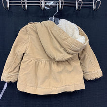 Load image into Gallery viewer, Corduroy button hooded coat
