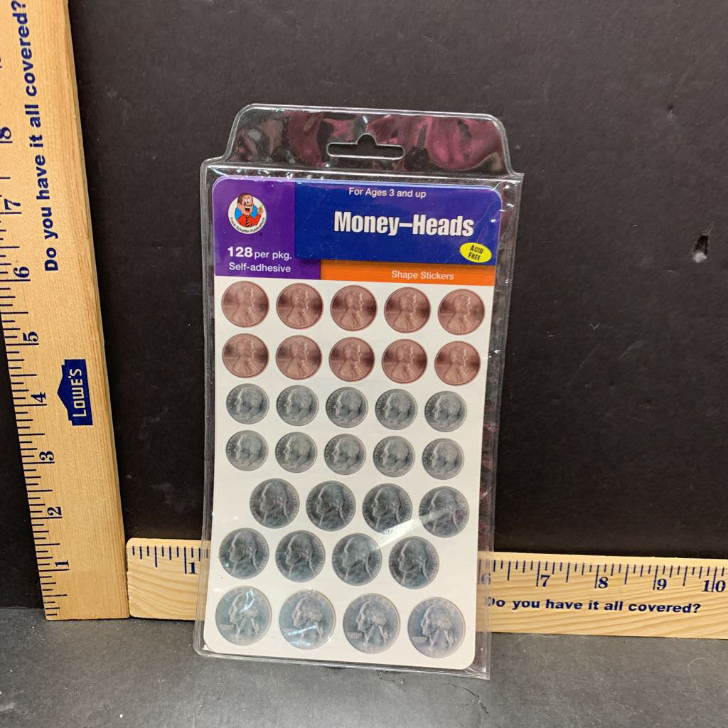 128 per pkg Money-Heads Reward Stickers