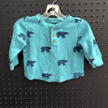 Load image into Gallery viewer, Half button bear shirt
