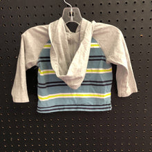 Load image into Gallery viewer, hooded stripe button shirt
