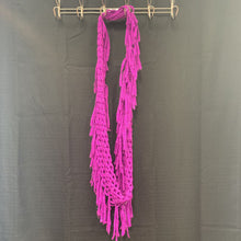 Load image into Gallery viewer, fringe crochet infinity winter scarf
