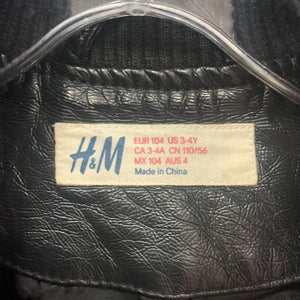 Leather zip jacket