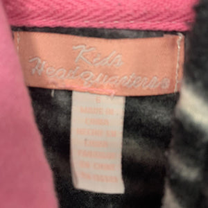 hooded zebra button coat