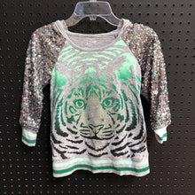 Load image into Gallery viewer, hooded sequin tiger top
