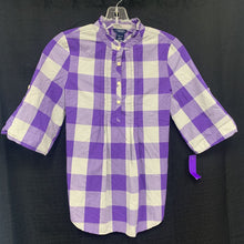 Load image into Gallery viewer, half button plaid top
