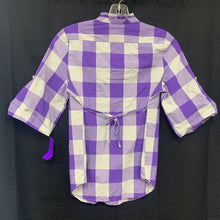 Load image into Gallery viewer, half button plaid top
