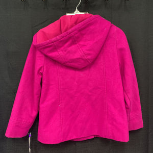 button hooded coat