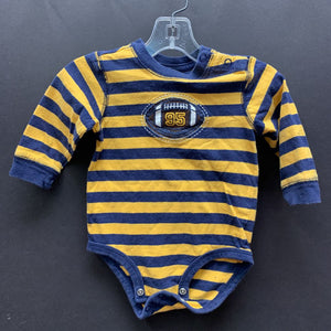 "95" football stripe onesie