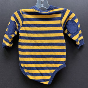 "95" football stripe onesie