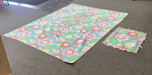 butterfly/flower quilt w/ pillow case