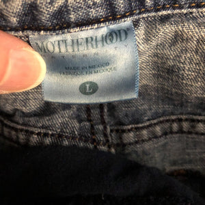 Denim pants w/stretch band