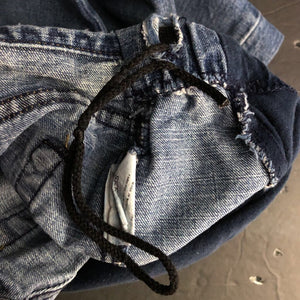 Denim pants w/stretch band