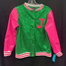 Load image into Gallery viewer, Girls sequin button winter jacket
