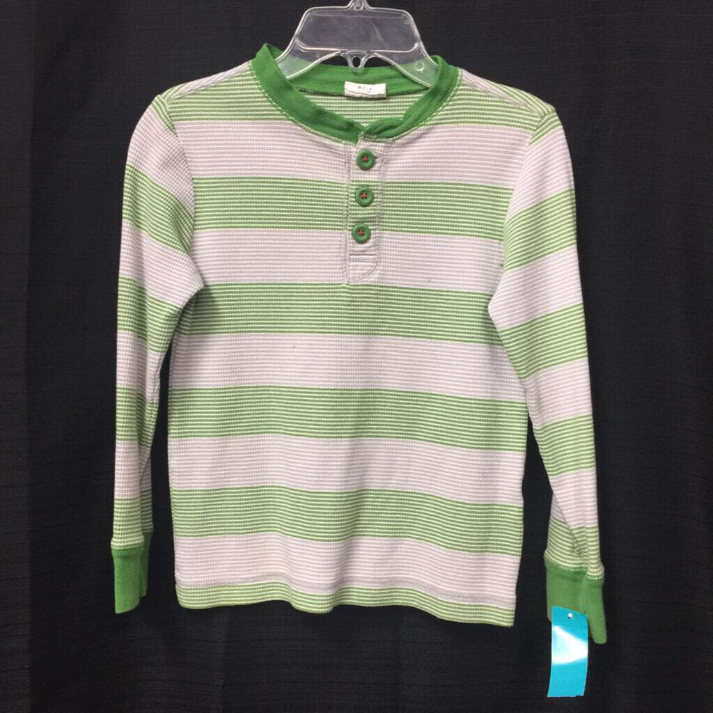 Striped half button shirt