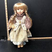 Load image into Gallery viewer, Collectible porcelain Girl doll w/ stand

