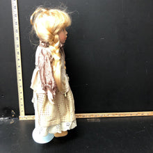 Load image into Gallery viewer, Collectible porcelain Girl doll w/ stand
