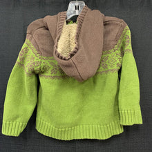 Load image into Gallery viewer, Patterned hooded zip up jacket
