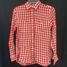 Load image into Gallery viewer, Plaid button up top
