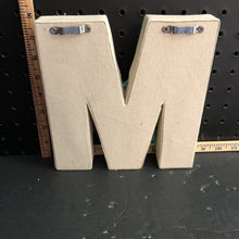 Load image into Gallery viewer, Fabric "M" w/ tassels/ gems
